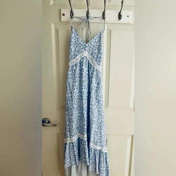 Hollister | Dresses | Hollister Blue Floral Dress | Poshmark